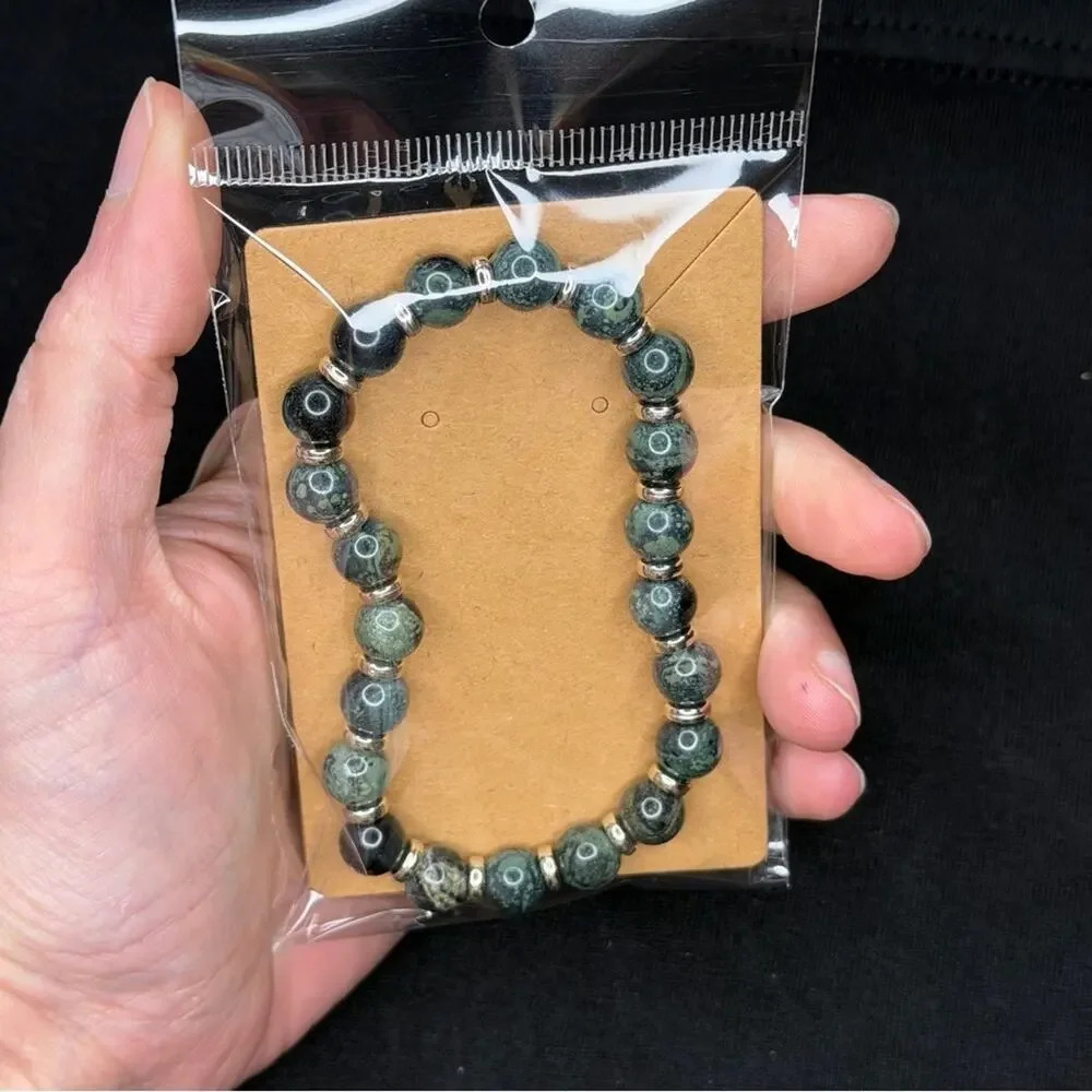 Kambaba Jasper bracelet stretchy handmade